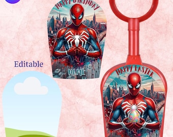 Easter Superhero Shovel PNG Bundle, Dollar Tree Toy Shovel Wrap, Happy Easter Superhero PNG, Easter Basket Stuffer Digital