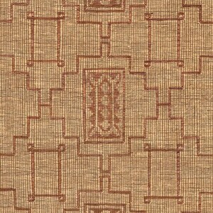Eco friendly Tuareg jute rug with leather accents for minimalist bedroom decor and modern rustic interiorssuggesting a handmade or artisanal quality.
