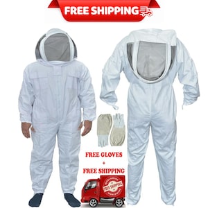 Sting Safer Cotton Polyester Beekeeping Suit with Fencing Veil and Gloves