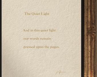 Arte con cita de Luz Tranquila: Conexión del Alma Tranquila (Descarga digital de 24x36)