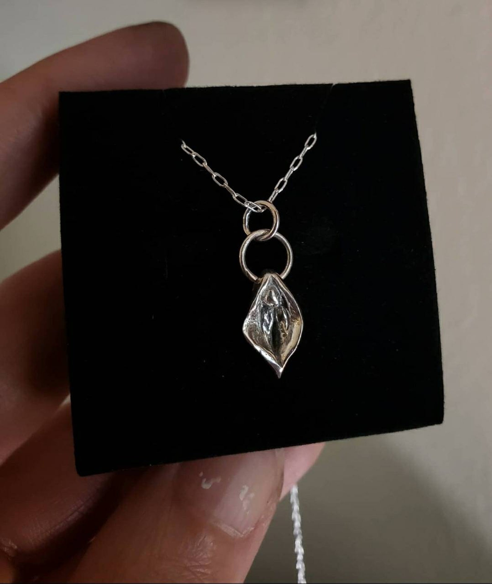 Vulva Colgante Fina Plata Vagina Collar Etsy España