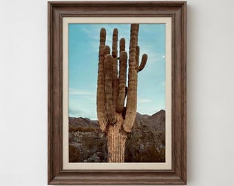 Digital Download of Original Print of Saguaro in Color