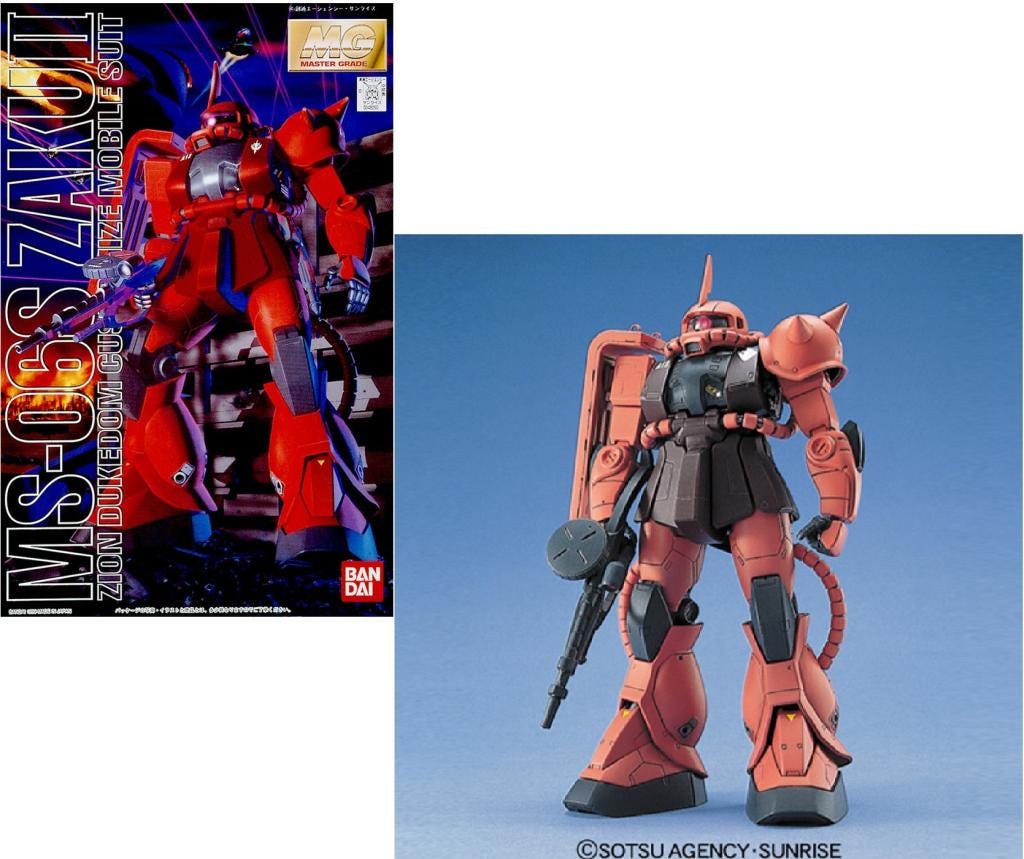 MG 1/100 MS-06S Zaku II Painted and Electrified - Etsy