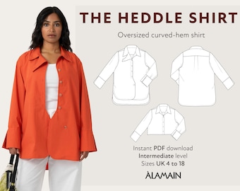 Oversized Shirt Sewing Pattern | Heddle Shirt (Digital PDF)