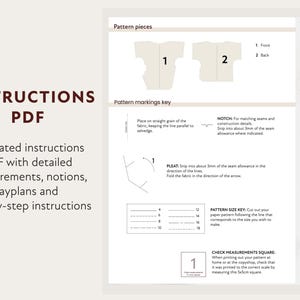 The Pleat top | Beginner level | Digital PDF sewing pattern image 8
