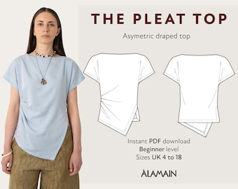 The Pleat top | Beginner level | Digital PDF sewing pattern