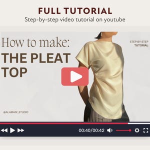 The Pleat top | Beginner level | Digital PDF sewing pattern image 7
