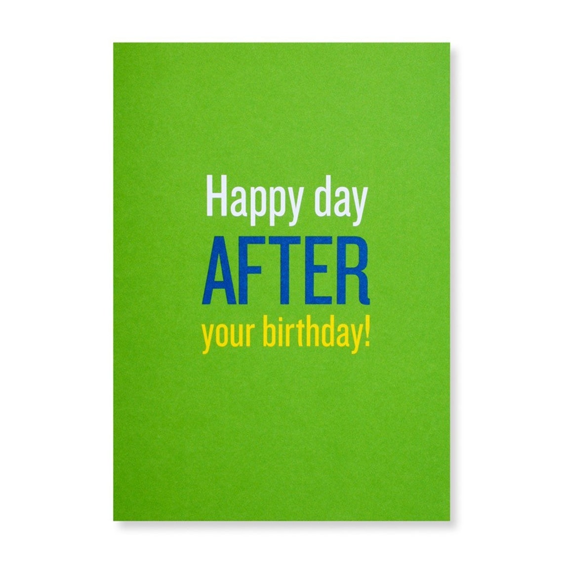 Happy Day After Your Birthday Greeting Card | Etsy