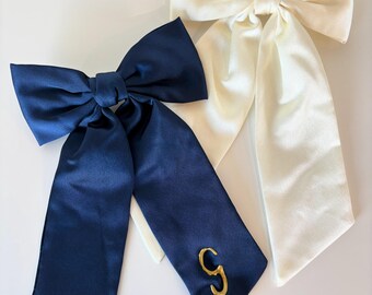Personalised Silk Bow Clips