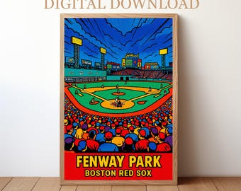 Fenway Park Boston Red Sox: Baseball Stadium Poster Digital Download | BP-BOS-02