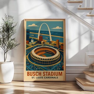 Busch Stadium St. Louis Cardinals: Digital nedladdning av basebollstadionaffisch | BP-STL-01 bild 3