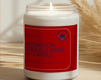 Washington Nationals Game Day Candle: Handmade Nationals Park Soy Wax Candle
