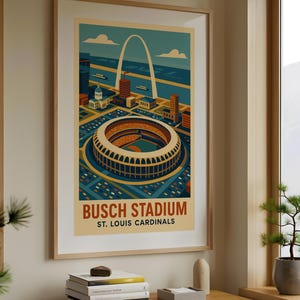 Busch Stadium St. Louis Cardinals: Digital nedladdning av basebollstadionaffisch | BP-STL-01 bild 5