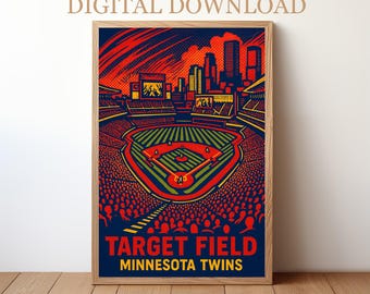 Target Field Minnesota Twins: honkbalstadion poster digitale download | BP-MIN-02