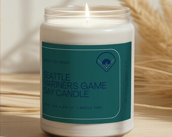 Seattle Mariners Game Day Candle: Handmade T-Mobile Park Soy Wax Candle