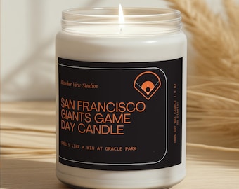 San Francisco Giants Game Day Candle: Handmade Oracle Park Soy Wax Candle