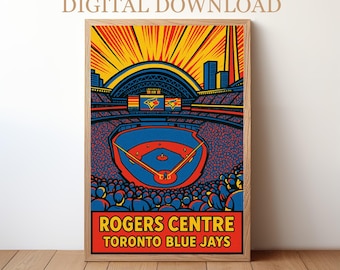 Rogers Centre Toronto Blue Jays: Baseball Stadium Poster Digital Download | BP-TOR-02