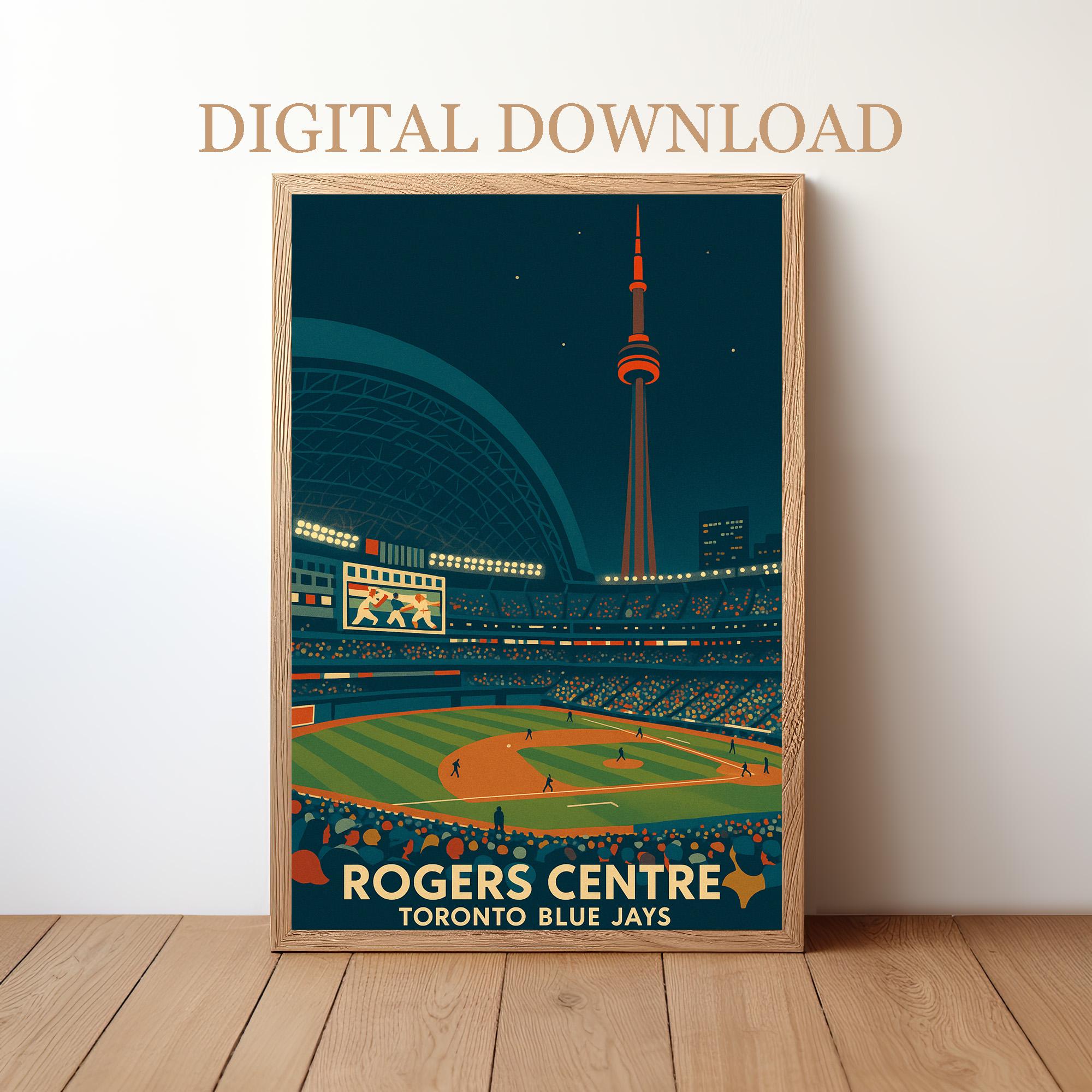 Discover Rogers Centre Toronto Blue Jays: Baseball Stadium Poster
