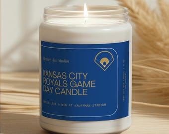 Kansas City Royals Game Day Candle: Handmade Kauffman Stadium Soy Wax Candle