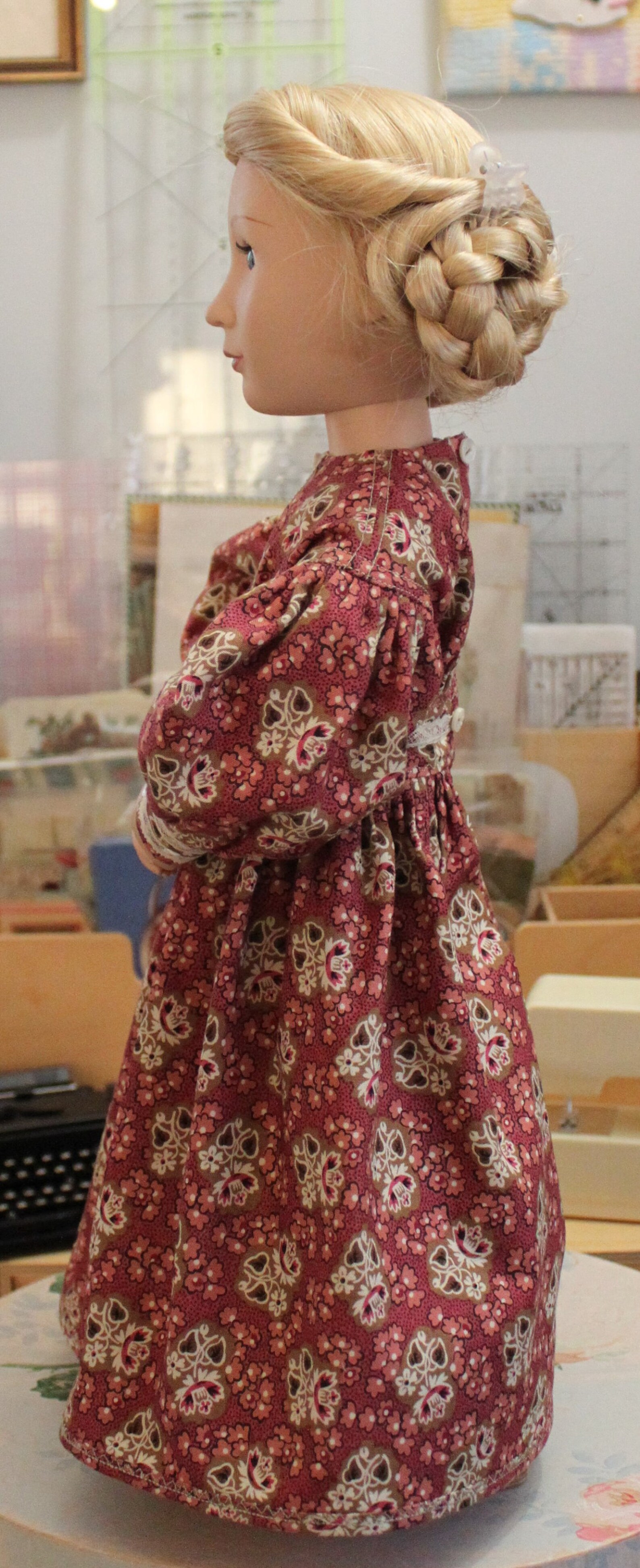 Victorian Style Dress & Silk Pinafore with Vintage Lace Trim Etsy