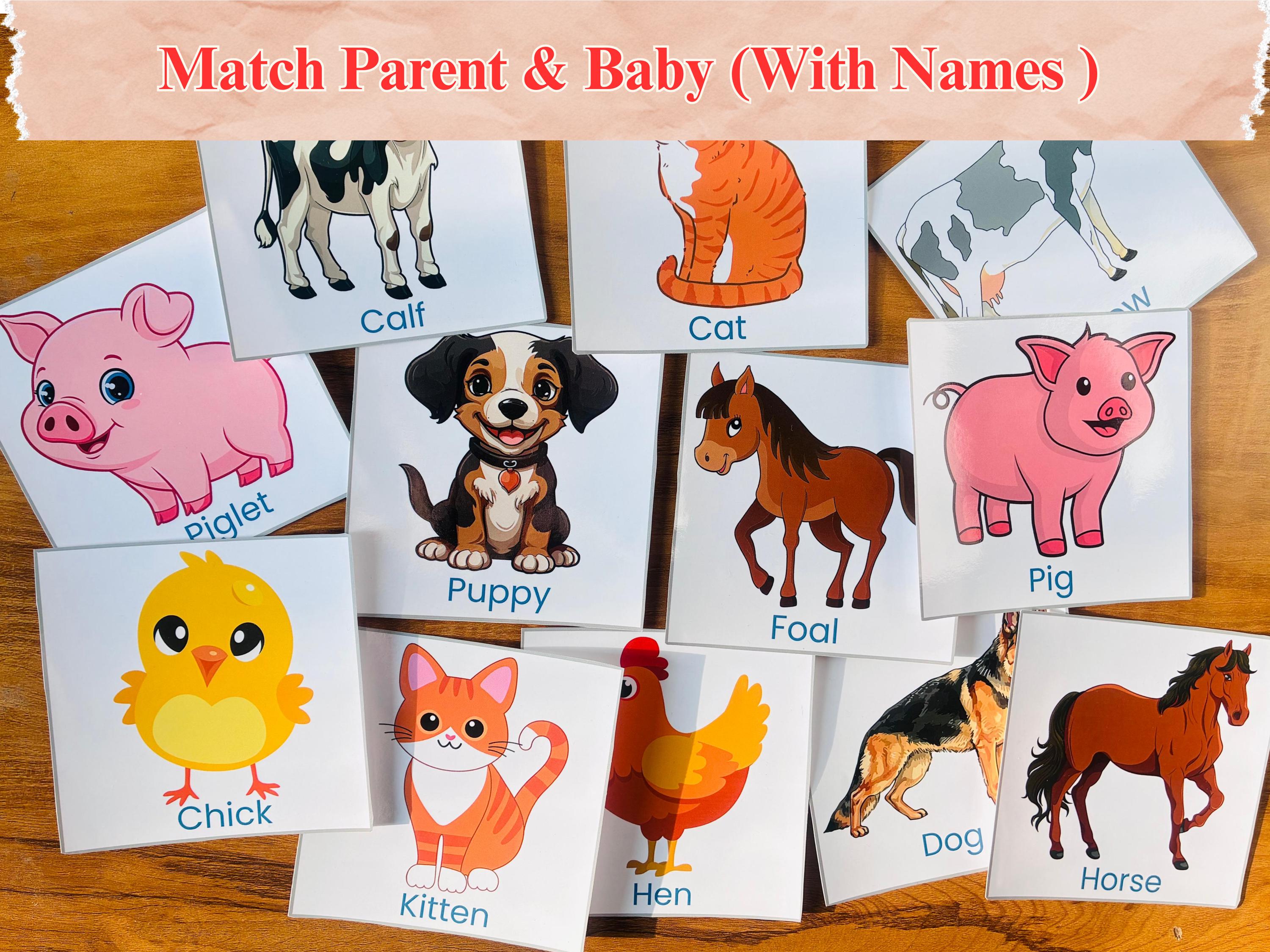 Animal Matching Game Printable | Toddler Learning Activity (digital ...