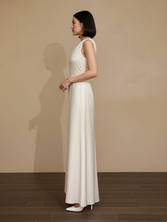minimal bridesmaid dresses Sassi Holford Serena Wedding Dress  Rachel Scott Couture