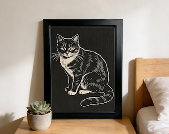 Hand Carved Pet Portrait Wood, Custom Dog Cat Carving from Photo, Personalized Memorial Pet Gift, Pet Keepsake, Pet Lover Gift, Pet Mom Gift