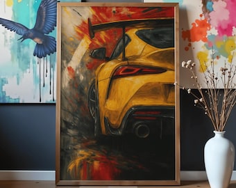 Toyota Supra MK5 Poster – Modern and Sporty Automotive Art | Legendary Japanese Car Poster | Instant Printable Download