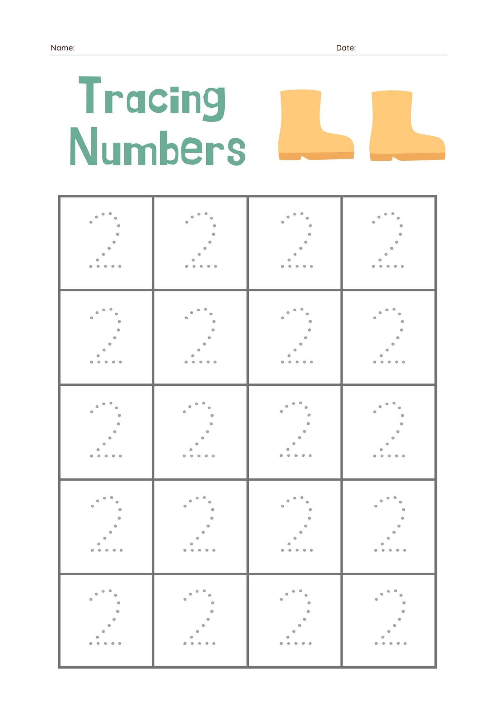 9 Number Tracing Worksheets for Preschool – Printable Handwriting ...