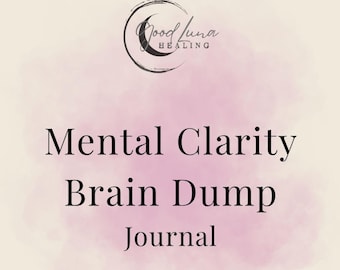 Brain Dump Journal Printable | Anxiety Relief Workbook | Overthinking Workbook for Women | Mental Clarity PDF | Stress Relief Journal | Inst