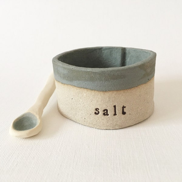 SALT SILO salt cellar dish with spoon