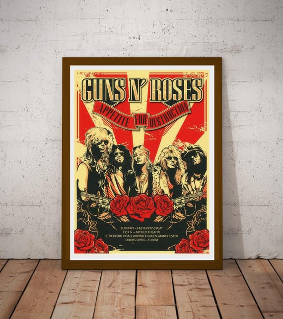 Guns N' Roses Wall Poster: Vintage Rock Art (Unframed Print)