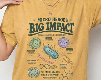 Retro-Wissenschafts-T-Shirt, Vintage-Shirt für Biologen mit Zelldiagramm, akademisches Geek-Top aus den 90ern, Geschenkidee mit STEM-Humor