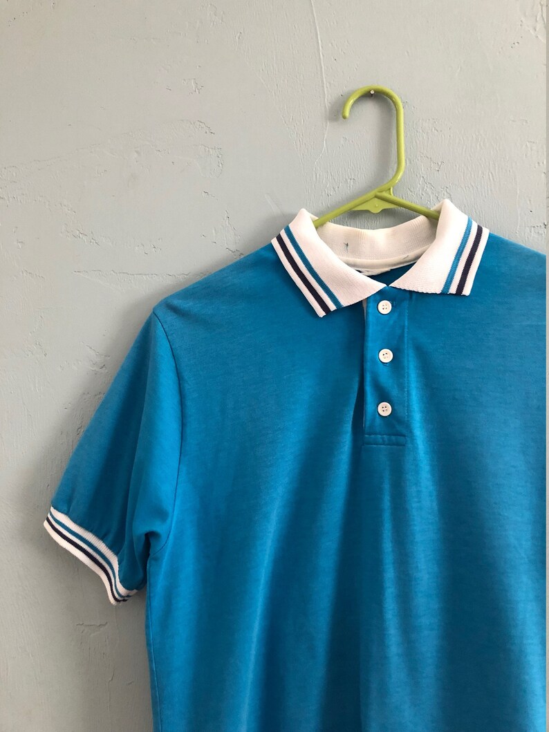 Vintage Blue and White Collared Shirt