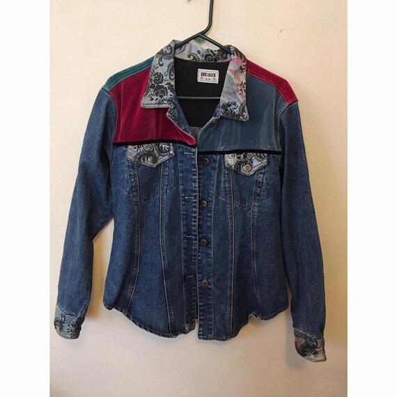 velour denim jacket