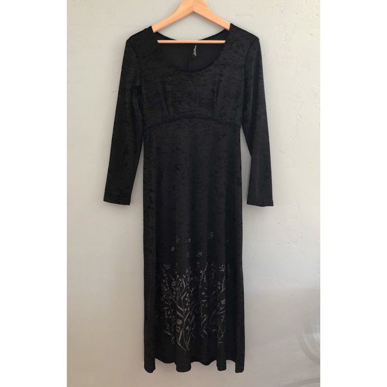 crushed velvet long sleeve dress