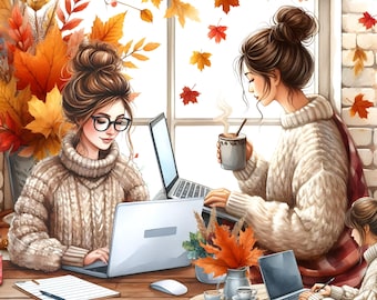 Planer-Clipart, Winter-Clipart, Bücherliebhaber, Wintersaison, Digitaler Planer, Winter-Süßigkeit, Cottagecore, Digitale Sticker