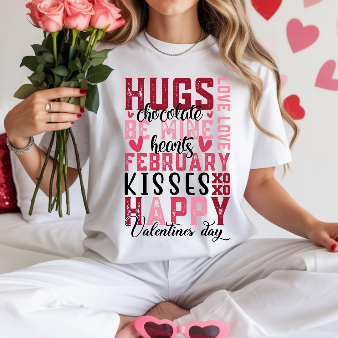 Happy Valentines Day Xoxo Png and Pdf, Valentine Shirt Png, Be Mine ...