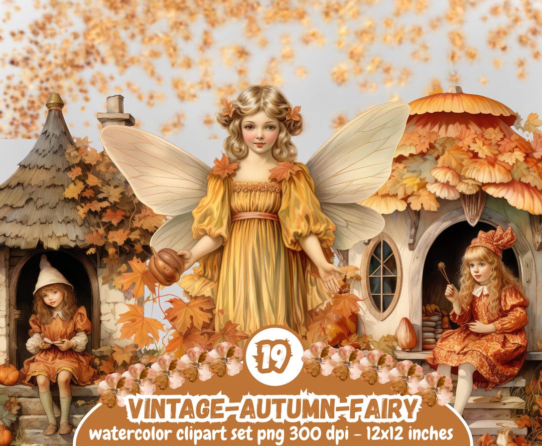 Fall Fairy Clipart PNG, Autumn Fairy People Clip Art, Cute Fairies With ...