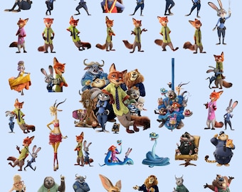 PNG Zootopia 2 Digital Design File for Sublimation - High Resolution -Digital Download, Clipart, DTF