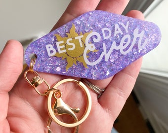 Best Day Ever Tangled Inspired Handmade Resin Keychain