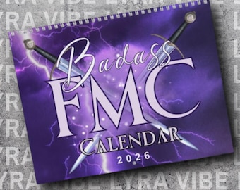 FMC Bookish Wall Calendar 2026 Romantasy Merch Book Nook Booktok Merch Bookstagram Gift Throne Of Glass ACOTAR Fourth Wing FBAA