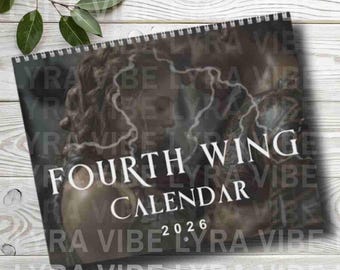 Kalendarz Fourth Wing 2026 Romantasy Merch Booktok Merch Bookstagram Gift Onyx Storm Iron Flame Andarna Xaden Riorson Violet Sorrengail