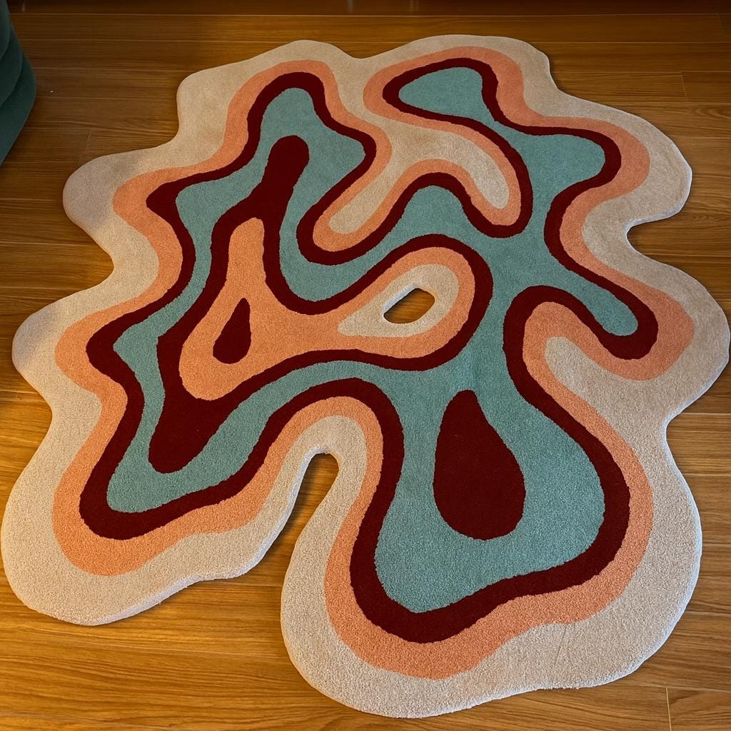 Mush Studios 100%ウールラグ ハンドタフテッド タフティング S Mush Studios 100%ウールラグ ハンドタフテッド タフティング S ウール