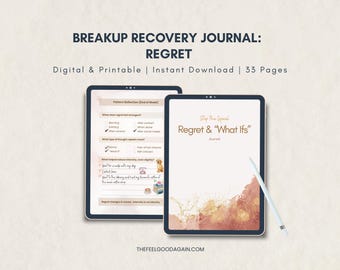 Can't Stop the What-Ifs? Breakup Journal for Regret & Self-Forgiveness | Digital, Printable