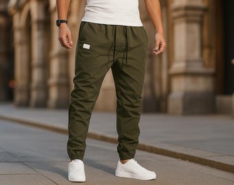 Men's Slim Fit Cargo Joggers – Casual Utility Trousers