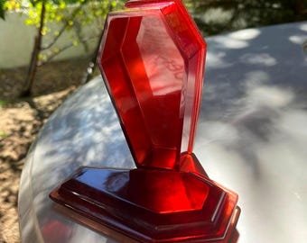 Resin Coffin Box • Gothic Trinket Storage • Halloween Decor