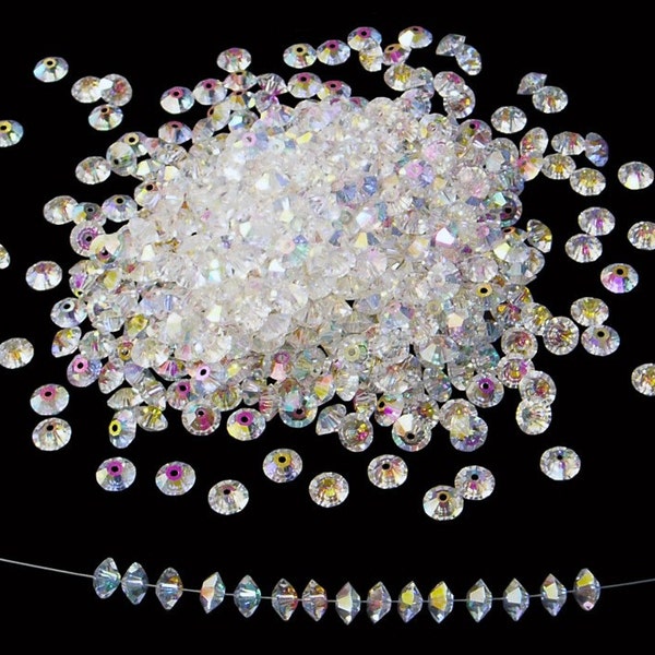 12pc - 5mm Swarovski Crystal Transmission V Squashed Bi-cone Beads Spacers Style 5305