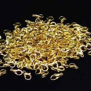 4pc - 17mm Gold Plated Metal Lobster Clasp Closure Jewelry Findings