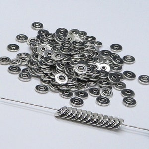 10pc - 10mm Tibet / Tibetan Silver Metal Round Rondelle Spacer Beads
